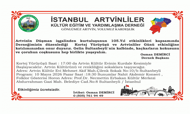 ARTVİNLİLER GÜNÜ GERİ SAYIM BAŞLADI